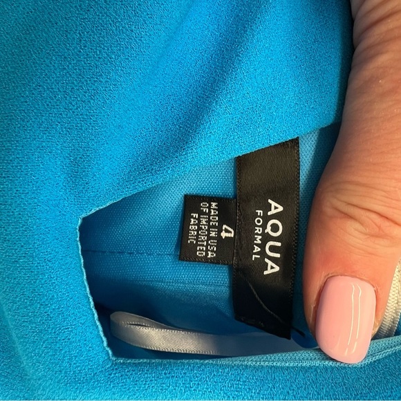 Aqua Strapless Turquoise Midi Sheath Dress – Size 4 – NWT – $238 Retail – Read - Picture 11 of 13